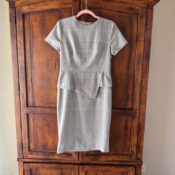 Ted Baker Arriia Working Title Glen Plaid Peplum Dress Ted 3 - Picture 6 of 9